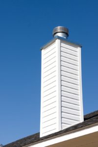 chimney chase with stainless steel chase cover
