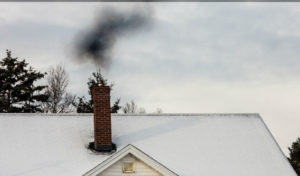 chimney billowing smoke 