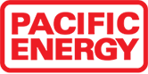 Pacific Energy Logo in red with a red box around wording.